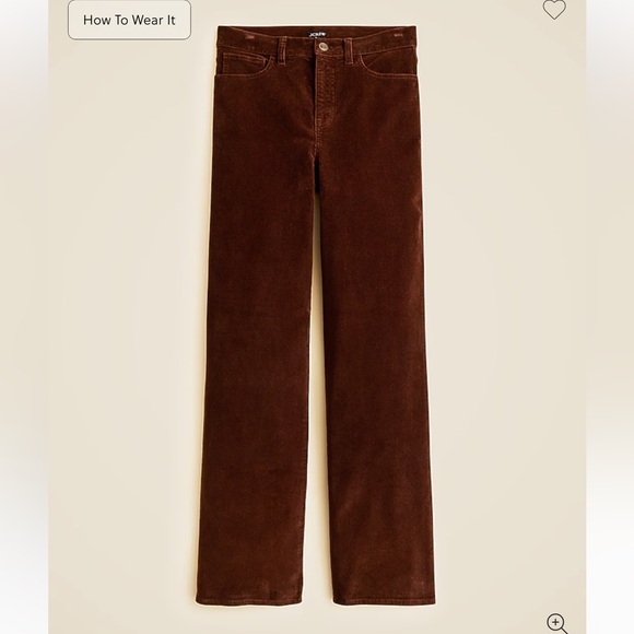 J. Crew Pants - J Crew Slim-wide pant in corduroy, French Press Brown, size 26